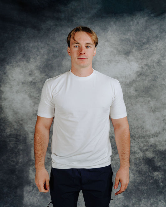 Stretch Slim Fit Cotton T-Shirt - White