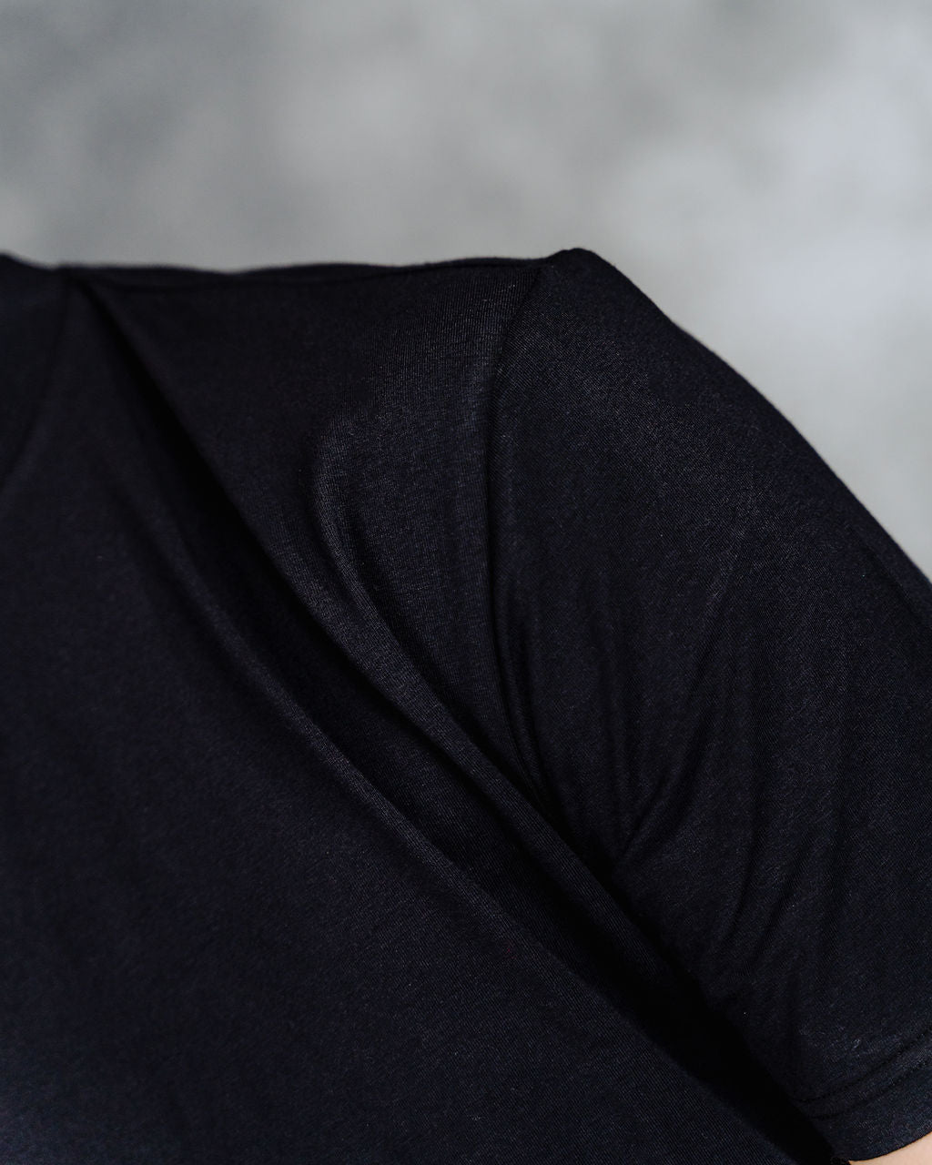 Stretch Slim Fit Cotton T-Shirt - Black