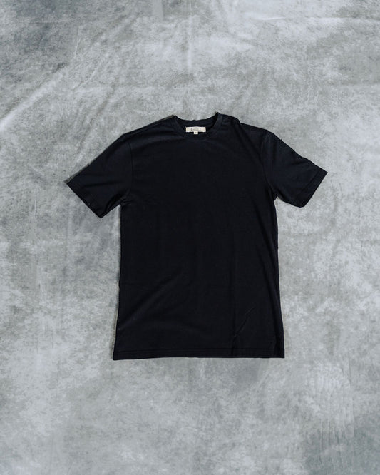 Stretch Slim Fit Cotton T-Shirt - Black