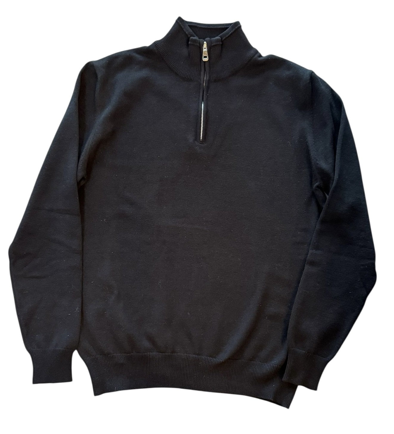Quarter Zip Jumper - Black