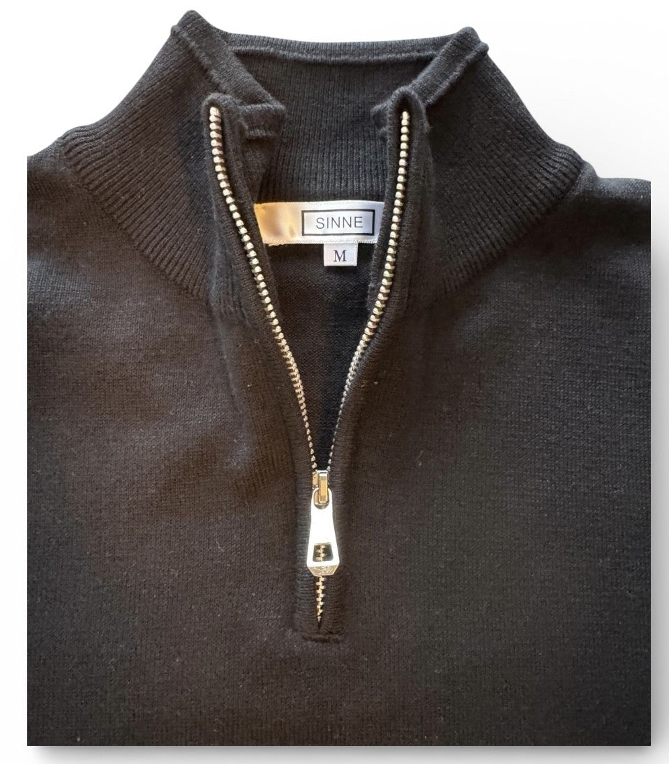 Quarter Zip Jumper - Black